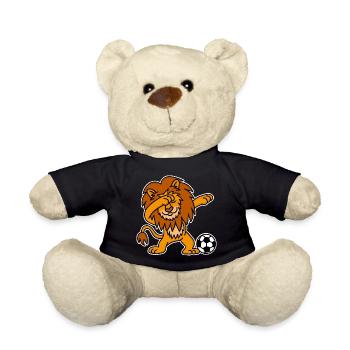 Dab Dabbing Lion Dutch Football Netherlands Orange - Teddy Bear - black - Front