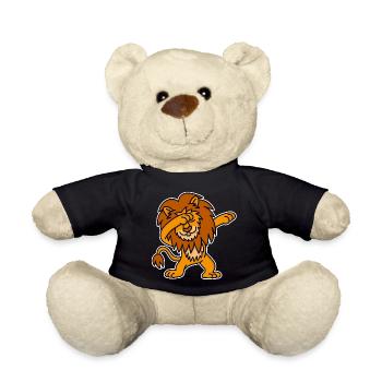 Dab dabbing dabbin' lion dance funny kids gift - Teddy Bear - black - Front