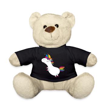 Licorne Carnival Fool Cap Rainbow Party LGBT - Nounours - noir - Devant
