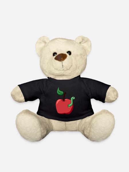 Pomme et ver - Nounours - noir