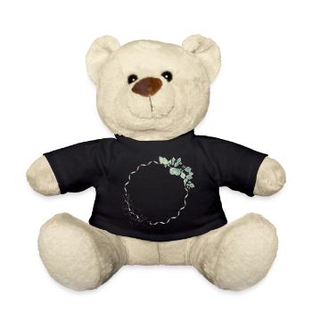 cadre eucalyptus délicat pour ses propres textes et motifs - Nounours - noir - Devant