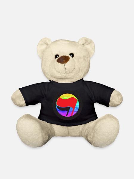 antifa regenbogen - Teddy - Schwarz