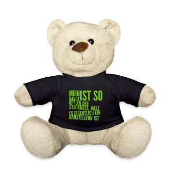mein Handy ist oft an der Steckdose - Teddy - Schwarz - Vorne
