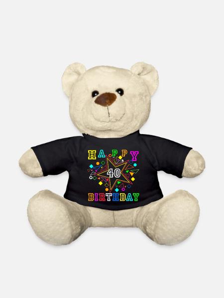 40.Geburtstag , 40 Jahre , Happy Birthday (25) - Teddy - Schwarz