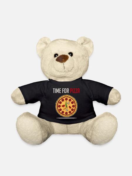 Pizza Pizzeria Bestellen Salami Italienisch Essen - Teddy - Schwarz