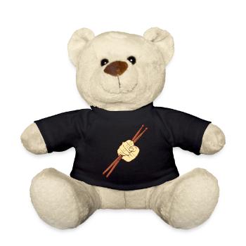 Drumming Shirt For Drummers "Drumsticks Hand" - Nounours - noir - Devant