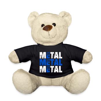 FINNISH METAL Finnland Finnische Flagge - Teddy - Schwarz - Vorne