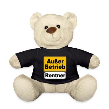 Rente Rentner Rentnerin Rentner außer Betrieb(25) - Teddy - Schwarz - Vorne