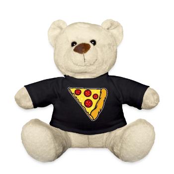 Partnerlook | Pizza Liebe Paar Pärchen Lustig - Teddy - Schwarz - Vorne