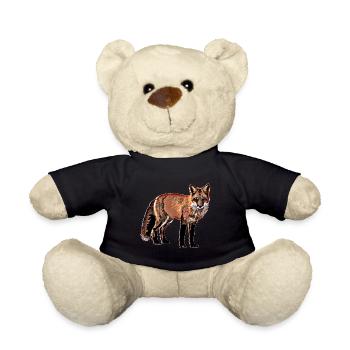 Fox - Teddy Bear - black - Front