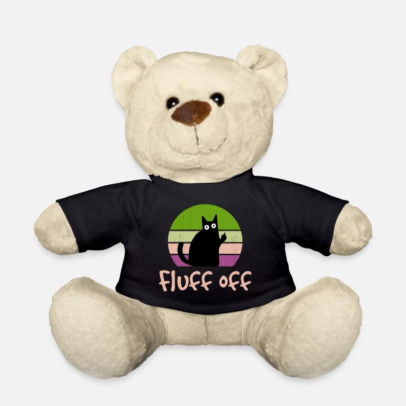 Chat doigt du milieu peluche drôle - Nounours - noir