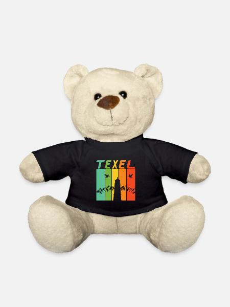 Texel Leuchtturm Design / Geschenk - Teddy - Schwarz