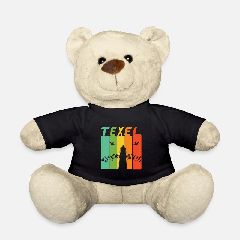 Texel Leuchtturm Design / Geschenk - Teddy - Schwarz