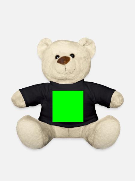 grüner Hintergrund Textur Vorlage personalisieren - Teddy - Schwarz