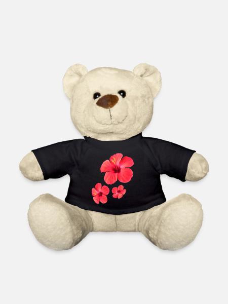 Fleurs d’hibiscus rouge Triple - Nounours - noir