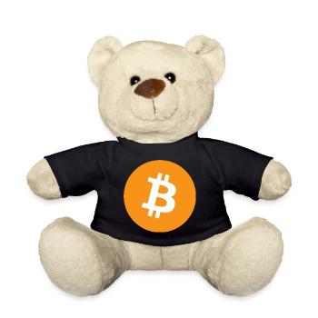 Bitcoin Logo Classic - Teddy - Schwarz - Vorne