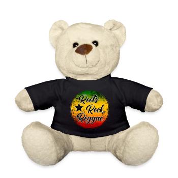 Roots Rock Reggae - Musikstil Illustration - Teddy - Schwarz - Vorne