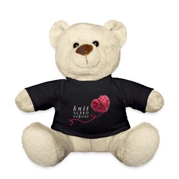 Knit Sleep Repeat red heart wool for knitting - Teddy Bear - black - Front
