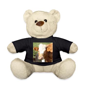 Cow Poster - Teddy Bear - black - Front
