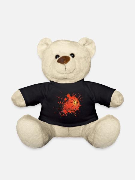 Basket basketteur basketteuse ballon joueur - Nounours - noir