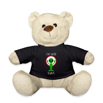 Restez toujours bizarre Alien UFO Nerd Aliens - Nounours - noir - Devant