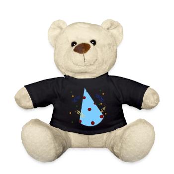 Birthday hat, children's birthday party - Teddy Bear - black - Front