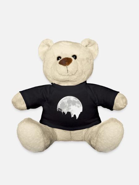 Camping Campen Wohnwagen Wohnmobil Vollmond Mond - Teddy - Schwarz