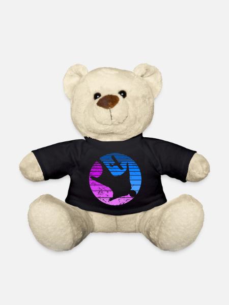Wingsuit Basejump parachutisme au look rétro - Nounours - noir