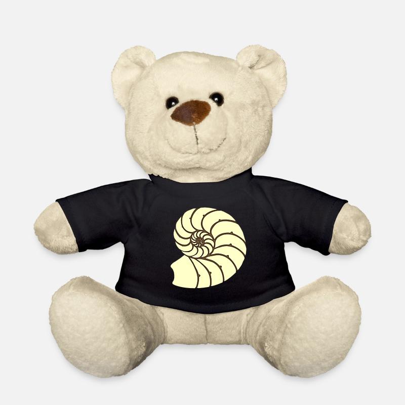 Ammoniten, Urzeitliches Wassertier, Badezimmer - Teddy - Schwarz
