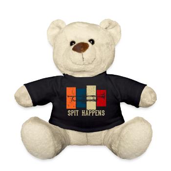 Ein perfektes Geschenk Musik "Spit Happens" - Teddy - Schwarz - Vorne