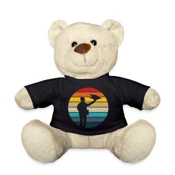 Falkner Retro Sonnenuntergang Falknerei Falken Falkner - Teddy - Schwarz - Vorne