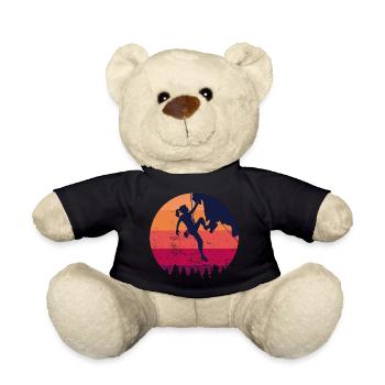 Klettern bergsteigen Kletterin frau geschenk - Teddy - Schwarz - Vorne