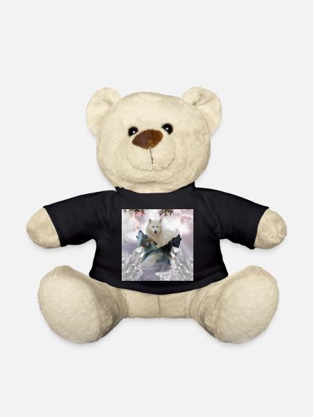 Ehrfürchtige Wölfe - Teddy - Schwarz