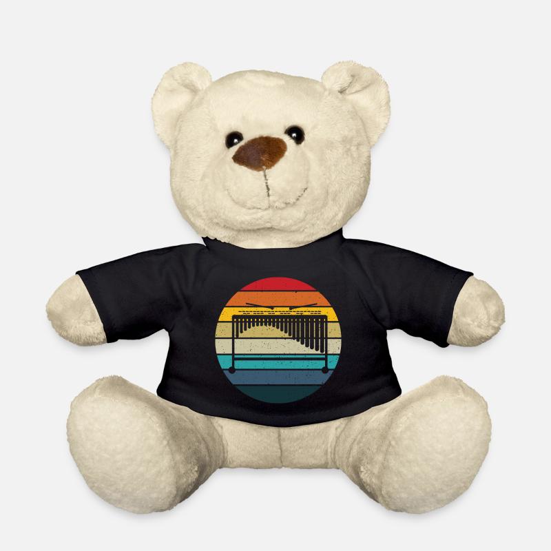 Marimba retro Sonnenuntergang - Marimba Instrument Geschenk - Teddy - Schwarz