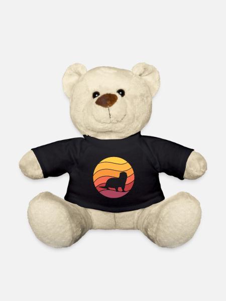 Otter Fischotter Seeotter Geschenkidee Tiere - Teddy - Schwarz