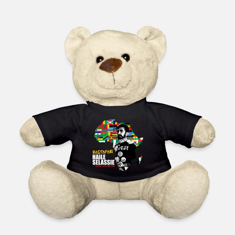 Kaiserportrait auf afrikanischem Flaggenmeer - Teddy - Schwarz