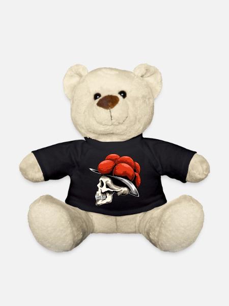 Bollenhut Totenkopf Schwarzwald für einen - Teddy - Schwarz