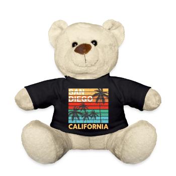 San Diego California Colorful Vintage - Teddy - Schwarz - Vorne