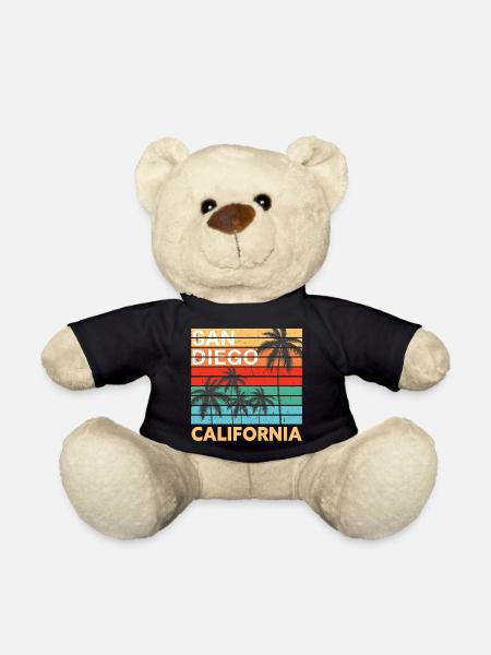 San Diego California Colorful Vintage - Nounours - noir