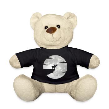 Elch Vollmond Elche Wald Norwegen Schweden Natur - Teddy - Schwarz - Vorne