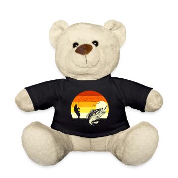 Fly Fishing Fishing Fly Fisherman Gift - Teddy Bear - black - Front