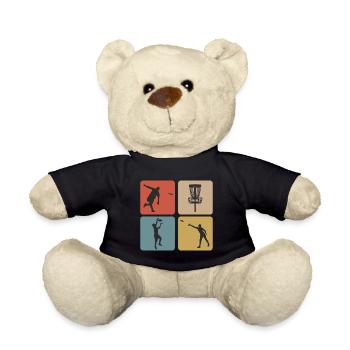 Disc Golf Vintage Sport Design / Idée cadeau - Nounours - noir - Devant