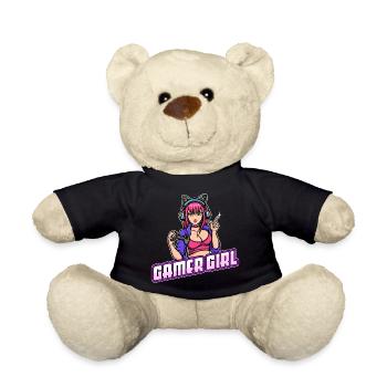 Gamer Königin Headset Controller Zocker - Teddy - Schwarz - Vorne