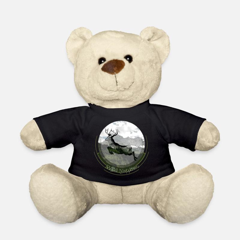 Wild Nature – Hirschmotiv für Jäger und Wanderer - Teddy - Schwarz