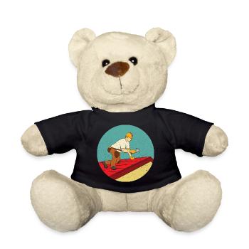 Roofer the only true craftsman - Teddy Bear - black - Front