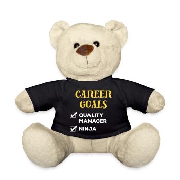 Quality Manager Career Goals Cool Gift - Nounours - noir - Devant