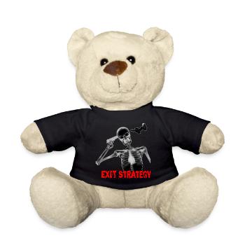 Mad crazy suicide suicide bizarre lol krass xray - Nounours - noir - Devant