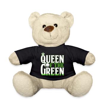 Queen Of The Green - Golf Golfer - Teddy Bear - black - Front