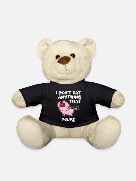 Statement Pig Vegan - Teddy Bear - black