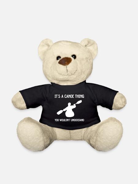 C’est une chose de canoë drôle de canoë et de kayak - Nounours - noir